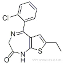 5-(o-Chlorophenyl)-7-ethyl-1,3-dihydro-2H-thieno(2,3-e)(1,4)diazepin-2-one CAS 33671-37-3